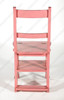 Solid Mahogany Distressed Pink Ladder Chair Library Step Stool