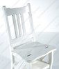 Solid Mahogany Distressed White Convertible Ladder Library Step Stool