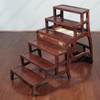 Solid Mahogany Rattan Ladder Step Chair