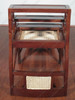 Solid Mahogany Rattan Ladder Step Chair