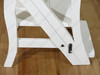 Solid Mahogany White Convertible Ladder Chair Library Step Stool