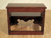 Solid Mahogany 2 Step Victorian Library Step Stool w/ Antiqued Brass