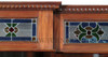 7ft Mahogany Canopy Pub Bar w/ Stained Glass