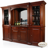 10ft mahogany bar cabinet with glass doors