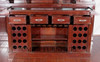 10ft Mahogany Pub Bar w/ Stained Glass