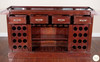 10ft Mahogany Pub Bar w/ Stained Glass