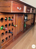 11.5ft Traditional Old‑World Mahogany Home Bar with Marble Top & Carved Back Bar