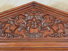 11.5ft Traditional Old‑World Mahogany Home Bar with Marble Top & Carved Back Bar