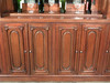 11ft Distressed Corner Pub Bar w/ Stained Glass