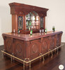 11ft Distressed Mahogany L-Shape Pub Bar