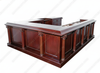 12ft Solid Mahogany U Shape English Pub Bar w/ 9 Bar Stools