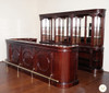 12ft Classic Cherry Pub Bar Set w/ 5 Leather Barstools