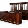 12ft L-Shape Pub Bar w/ Brass Rails