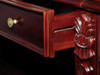 12ft Cherry L-Shape Pub Bar w/ Brass Rails