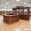 13.5ft Mahogany Pub Bar w/ U-Shaped Front