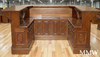 13.5ft Mahogany Pub Bar w/ U-Shaped Front