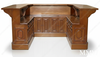13.5ft Mahogany Pub Bar w/ U-Shaped Front