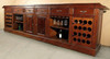 13ft Mahogany Traditional Pub Bar w/ Stained Glass