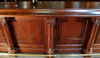 13ft Mahogany Traditional Pub Bar w/ Stained Glass