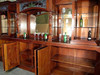 13ft Mahogany Traditional Pub Bar w/ Stained Glass