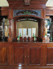 13ft Mahogany Pub Bar w/ Stained Glass