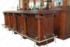 13ft Mahogany Traditional Pub Bar w/ Stained Glass