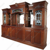 13ft Mahogany Traditional Pub Bar w/ Stained Glass