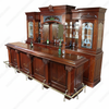 13ft Mahogany Traditional Pub Bar w/ Stained Glass