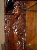 13ft Mahogany Pub Bar w/ Stained Glass