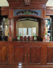 13ft Mahogany Pub Bar w/ Stained Glass
