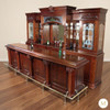 13ft Mahogany Pub Bar w/ Stained Glass