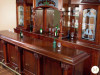 13ft Mahogany Pub Bar w/ Stained Glass