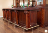 13ft Mahogany Pub Bar w/ Stained Glass
