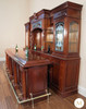 13ft Mahogany Pub Bar w/ Stained Glass