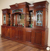 13ft Mahogany Pub Bar w/ Stained Glass