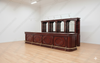 17.5ft Classic Mahogany Pub Bar Set w/ Brass Footrails