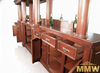 19.5ft Distressed Mahogany L-Shape Corner Bar