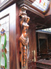 25ft Magnificent Mahogany Carved Statues Canopy Pub Bar