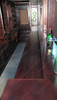 25ft Solid Mahogany Carved Canopy Home Pub Bar w/ Rails & Stained Glass