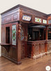 25ft Magnificent Mahogany Carved Statues Canopy Pub Bar