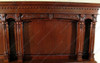 33ft Mahogany Hand-Carved Wall Paneling Unit w/ Fluted Columns