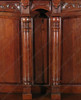 33ft Mahogany Hand-Carved Wall Paneling Unit w/ Fluted Columns