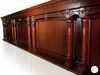 33ft Mahogany Hand-Carved Wall Paneling Unit w/ Fluted Columns
