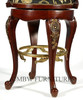 5 Piece Italian inlay Marquetry Marble Top Pub Bar Set w/ 4 Barstools