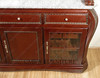 5 Piece Italian inlay Marquetry Marble Top Pub Bar Set w/ 4 Barstools