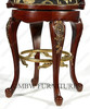 5 Piece Italian inlay Marquetry Marble Top Pub Bar Set w/ 4 Barstools