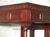 5.5ft Dark Cherry Stained Glass Canopy Home Bar