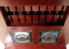 5.5ft Dark Cherry Stained Glass Canopy Home Bar