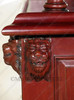 5.5ft Dark Cherry Stained Glass Canopy Home Bar