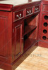 5.5ft Dark Cherry Stained Glass Canopy Home Bar